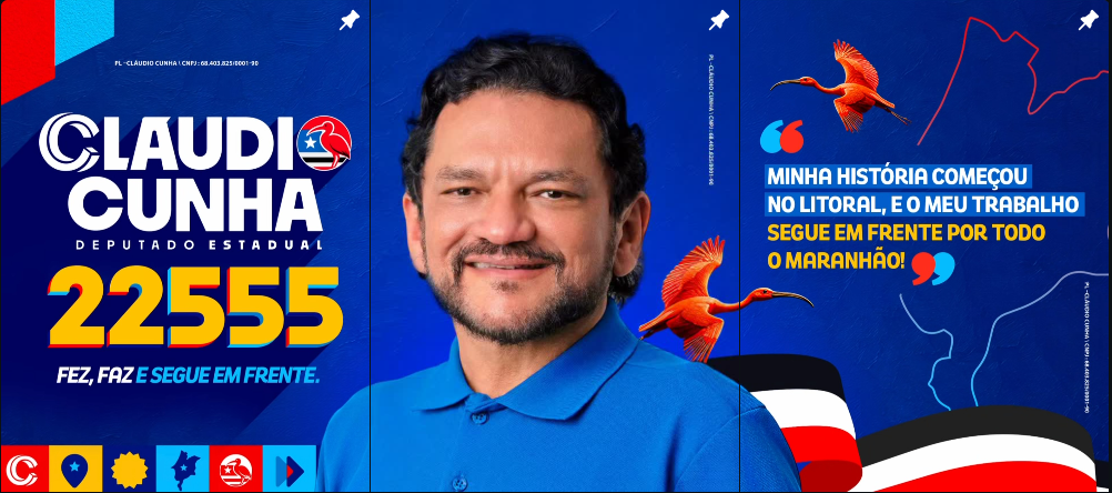 Identidade visual da campanha de Cláudio Cunha